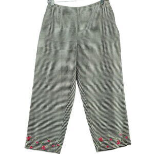 David Brooks Womens Capri Multi-Color Size 10 100% Silk Side Zip Close Flowers